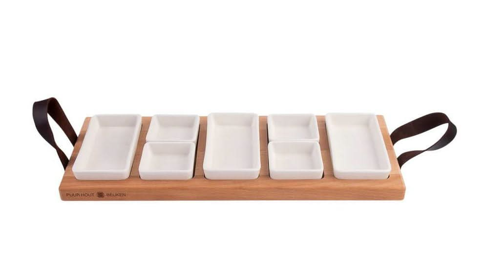 Bowls & Dishes Serving board / Tapas board Streetfood 5-shelf White - Large