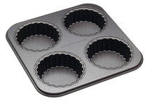 MasterClass Mini quiche mold / Tartelette mold - loose bottom - 4 pieces