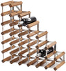 Traditional Wine Rack Stairs Dark Oak - 27 Bottles