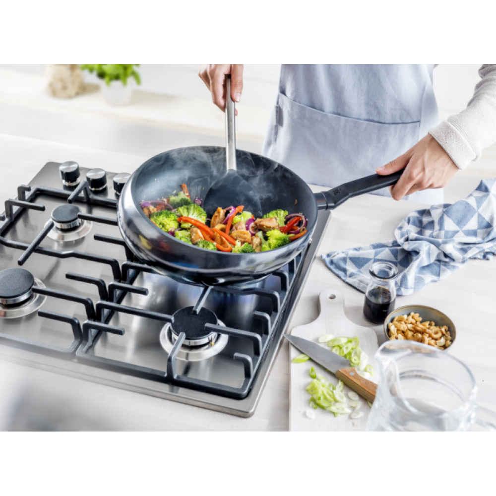 BK Wok pan / Wokarang Easy Induction - Aluminum - ø 30 cm / 4.3 liters -. Ceramic non-stick coating