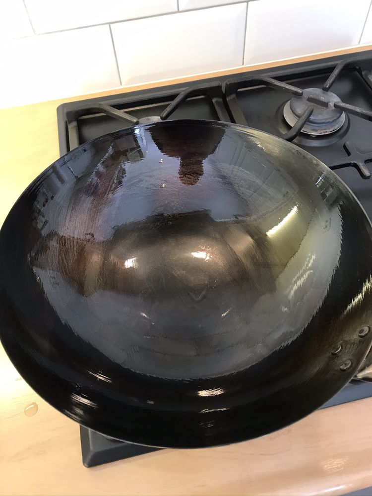 How should you burn in a wok?