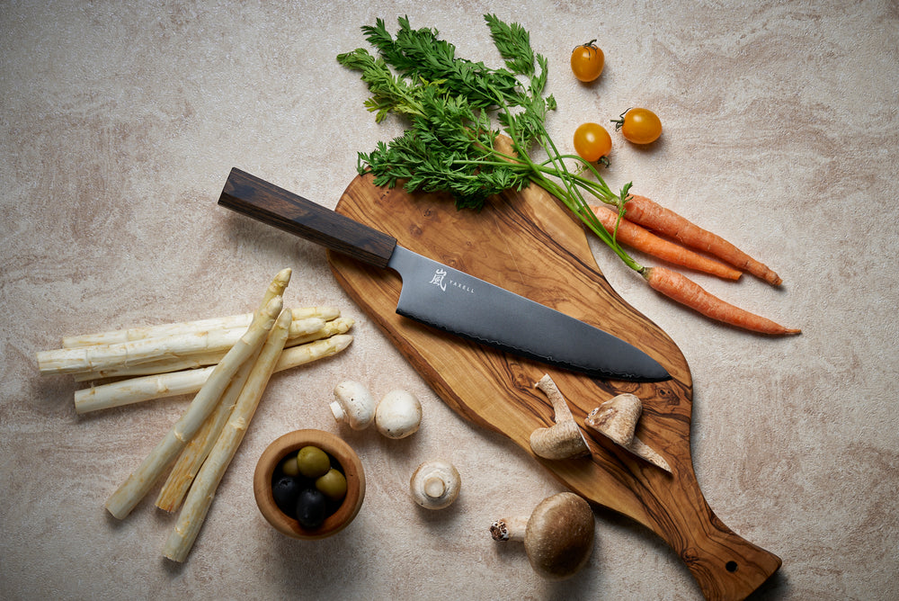 Yaxell Chef's knife Hana 20 cm - 3 layer stainless steel - dark brown Pakka wood handle