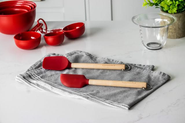 KitchenAid Spatula set Core Imperial Red Birch Wood 2-piece