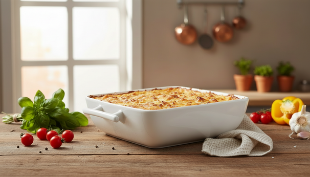 BonBistro Oven dish Yong Squito - 19 x 19 x 6 cm / 1.4 Liter - White - 2 pieces