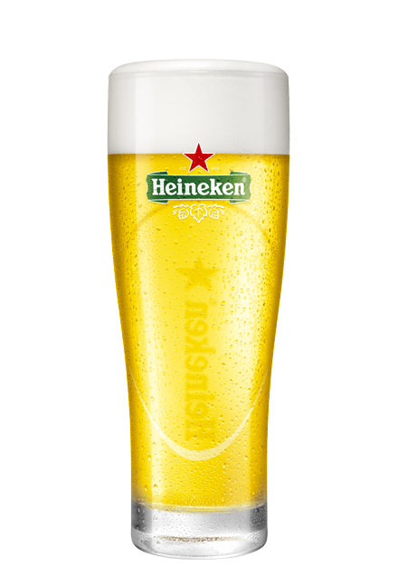 New 2 Heineken Pilsner 16 oz Bar Beer Glasses Star Etched Glass bottom H9665A 